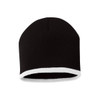 Sportsman SP09 Bottom Stripe Acrylic Knit 8" Toque | Black/ White