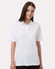 Harriton M105W Women's Maverick CVC Pique Polo | White