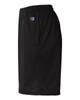 Champion S162 Unisex Polyester Mesh 9" Shorts with Pockets | Black