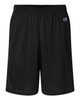 Champion S162 Unisex Polyester Mesh 9" Shorts with Pockets | Black