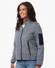 North End NE730W Women's Jasper Full-Zip Fleece Jacket | Classic Navy/ White North End NE730W Women's Jasper Full-Zip Fleece Jacket | Classic Navy/ White