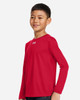 Under Armour 1377488 Youth Tech™ Team Long Sleeve T-Shirt | Red/ White