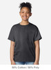 3000B Gildan Youth Light Cotton T-Shirt | Heather Dark Grey