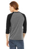 Bella+Canvas 3200 Unisex ¾ Sleeve Baseball Tee | Deep Heather/ Black