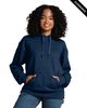 Clearance - Jerzees IC49MR Unisex Ultimate ™ CVC Ring-Spun Hooded Sweatshirt | Indigo Heather