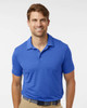 Adidas  A704 Men's Textured Stripe Polo | Bright Royal