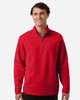 Team 365 TT401 Unisex Squad Cadet Quarter-Zip Tech Fleece Pullover | Sport Red