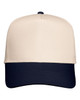 Valucap 8869 Five Panel Cap | Natural/ Navy