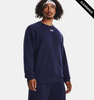 Clearance - Under Armour 1379755 Men's Rival Fleece Sweatshirt | Midnight Navy/White