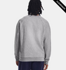 Clearance - Under Armour 1379755 Men's Rival Fleece Sweatshirt | Castlerock Light Heather/White