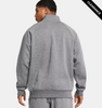 Clearance - Under Armour 1386016 Men's Rival Fleece Quarter-Zip | Castlerock Light Heather/White