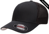 Clearance - Flexfit 6511 Mesh Trucker Cap | Black