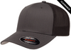 Clearance - Flexfit 6511 Mesh Trucker Cap | Charcoal/ Black