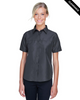 Clearance - Harriton M580W Ladies' Key West Short-Sleeve Performance Staff Shirt | Dark Charcoal