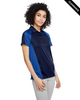Clearance - Harriton M385W Ladies' Advantage Snag Protection Plus IL Colorblock Polo | Dark Navy/ True Royal/ Dark Charcoal