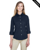 Clearance - Devon & Jones DP625W Three-Quarter Sleeve Stretch Poplin Blouse Shirt | Navy