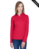 Clearance - Devon & Jones DG479W Ladies' DRYTEC20 Performance Quarter-Zip Sweater| Red/ Navy/ Red