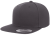 Yupoong YU6089M Flat Bill Snapback Hat | Dark Grey
