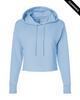 Clearance - Next Level 9384 Ladies' Cropped Pullover Hooded Sweatshirt | Stonewash Denim