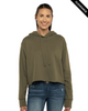 Clearance - Next Level 9384 Ladies' Cropped Pullover Hooded Sweatshirt | Military Green
