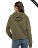 Clearance - Next Level 9384 Ladies' Cropped Pullover Hooded Sweatshirt | Military Green