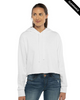 Clearance - Next Level 9384 Ladies' Cropped Pullover Hooded Sweatshirt | White