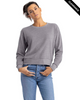 Clearance - Next Level Apparel 9084 Ladies' Laguna Sueded Sweatshirt | Heather Grey