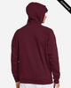Clearance - Under Armour 1379757 Men's Rival Fleece Hooded Sweatshirt | Maroon/ White