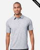 Clearance - North End NE115 Eclipse Jacquard Polo | Platinum Heather