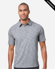 Clearance - North End NE115 Eclipse Jacquard Polo | Classic Navy Heather