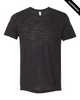 Clearance - 3650 Bella+Canvas Marble Poly Cotton Tee | Solid Black Slub