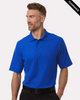 Clearance - Harriton M105 Men's Maverick CVC Pique Polo | True Royal
