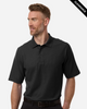 Clearance - Harriton M105T Men's Tall Maverick CVC Pique Polo | Black
