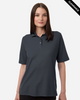 Clearance - Harriton M105W Women's Maverick CVC Pique Polo | Dark Charcoal