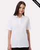 Clearance - Harriton M105W Women's Maverick CVC Pique Polo | White
