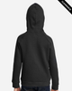 Clearance - Under Armour 1379792 Youth Rival Fleece Hooded Sweatshirt | Black/ White