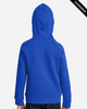 Clearance - Under Armour 1379792 Youth Rival Fleece Hooded Sweatshirt | Royal/ White
