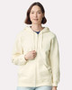 Gildan SF600 Unisex Softstyle® Full-Zip Hooded Sweatshirt | Off White