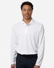 CORE365 CE108L Men's Nova Performance Long Sleeve Pique Polo | White