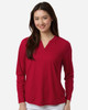 CORE365 CE108LW Women's Nova Performance Long Sleeve Pique Polo | Classic Red