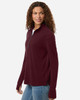 North End NE405W Women's JAQ Stretch Performance Quarter-Zip | Burgundy/ Carbon
