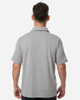 Team 365 TT125 Men's Relay Heathered Stripe Polo | Athletic Heather/ White