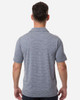 Team 365 TT125 Men's Relay Heathered Stripe Polo | Sport Dark Navy Heather/ White