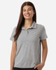 Team 365 TT125W Women's Relay Heathered Stripe Polo | Athletic Heather/ White