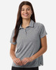 Team 365 TT125W Women's Relay Heathered Stripe Polo | Black Heather/ White
