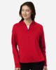 Team 365 TT200W Women's Qualify Quarter-Zip Hooded Pullover | Sport Red