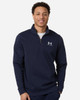 Under Armour 6012710 Men's Icon Fleece Quarter-Zip Pullover | Midnight Navy/ White