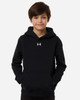 Under Armour 6014162 Youth Team Icon Fleece Hooded Sweatshirt | Black/ White