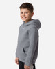 Under Armour 6014162 Youth Team Icon Fleece Hooded Sweatshirt | Pitch Grey Medium Heather/ White