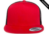 Clearance - Yupoong 6006 5 Panel Mesh Trucker Cap | Red/ Black